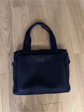 Dagne Dover Black Neoprene Laptop Tote